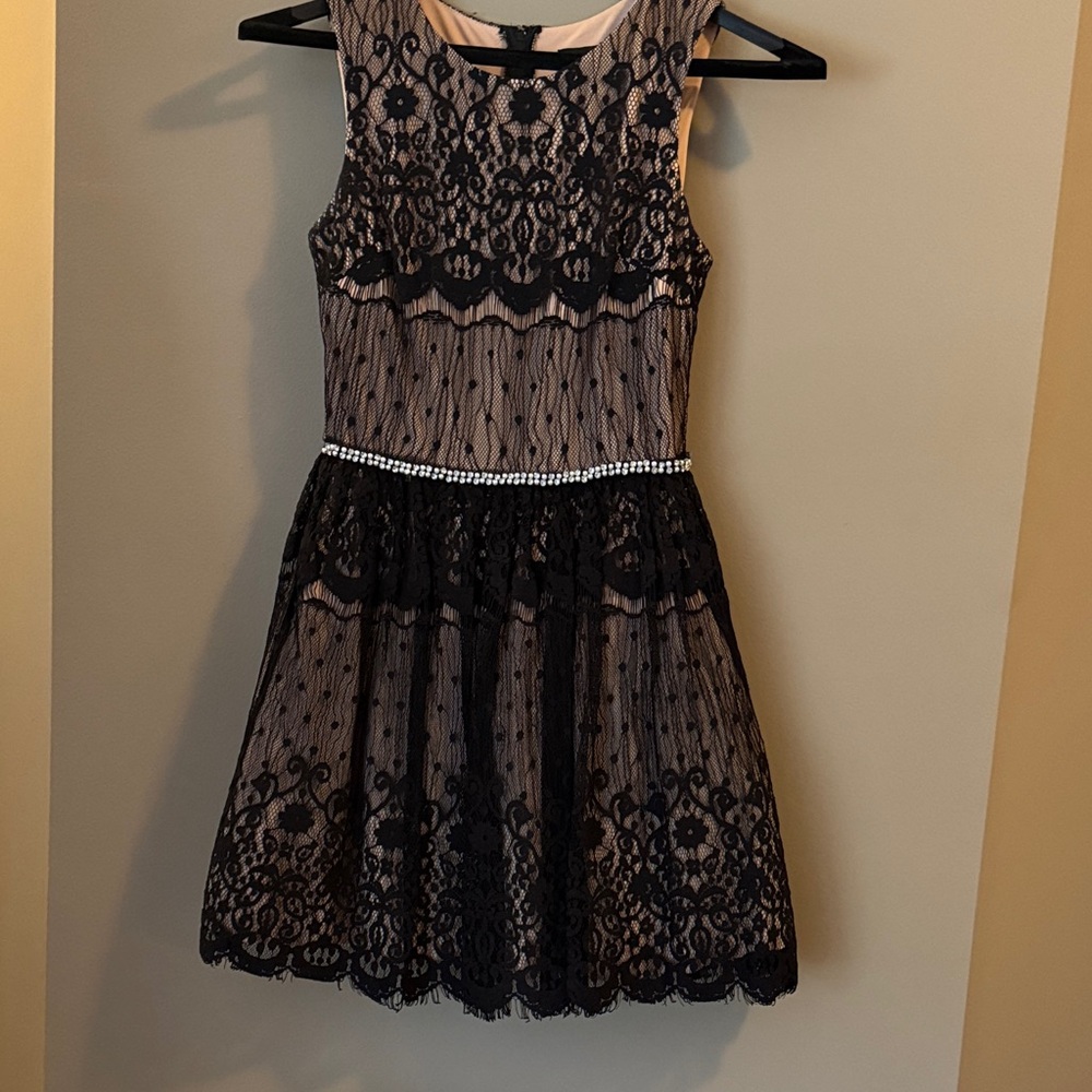 Junior’s Size 3 City Studio (Macy’s) Black Lace Dress